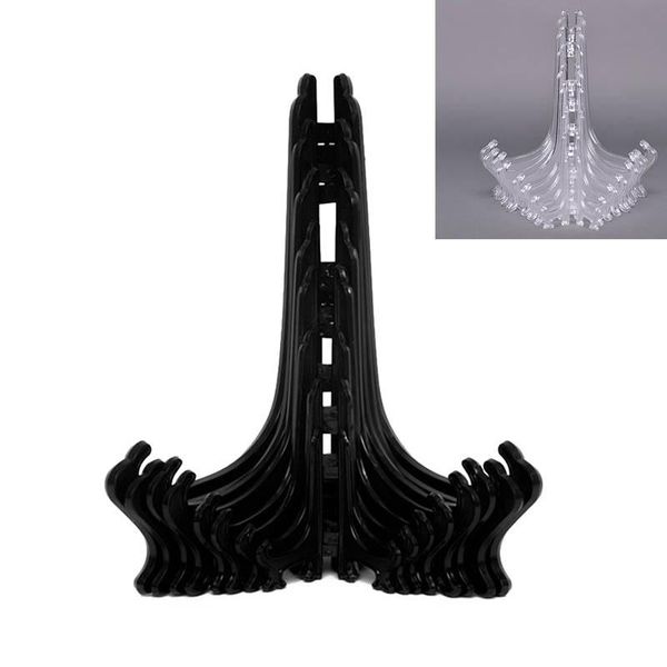 

hooks & rails 10pcs portable plastic picture frame po tools home decor display stand stander dish rack easels plate holders