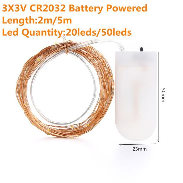 

1m2m 5m strip light led string light cooper wire 3 battery christmas for garland holiday fairy wedding party decoration