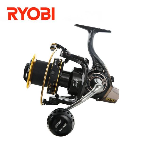 

ryobi spinning reels 6500 7+1bb gear ratio 5.0:1 drag 2.5-10kg fishing wheel