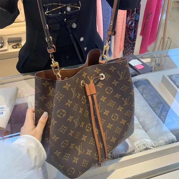 

wallet luxurys designers bags neonoe women bucket handbags brand letter leather shoulder crossbody bag flower purses gglvlouis&#, Red;black