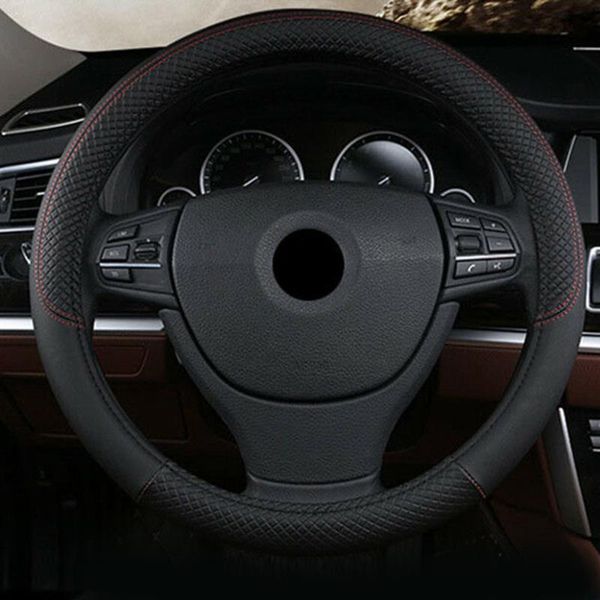 

steering wheel covers 14.5-15inch cover 1pcs anti-skid breathable leather sports