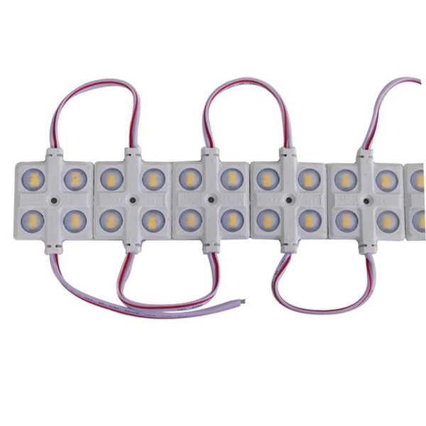 

500pcs/lot led module 5730 4 led 2w module 12v full color waterproof super brighter square modules lighting
