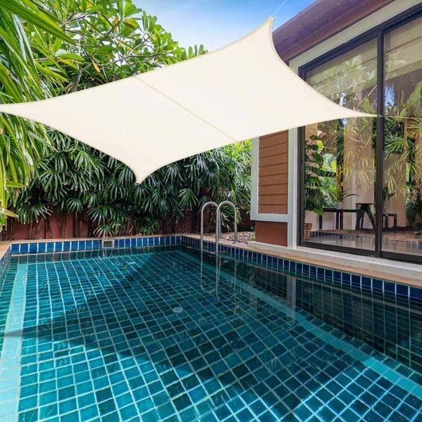 

shade courtyard sun sail canopy waterproof pool cover