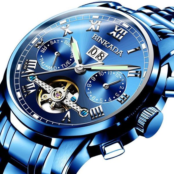 

domestic men's watch automatic mechanical ten brands domineering black technology switzerland wristwatches, Slivery;brown