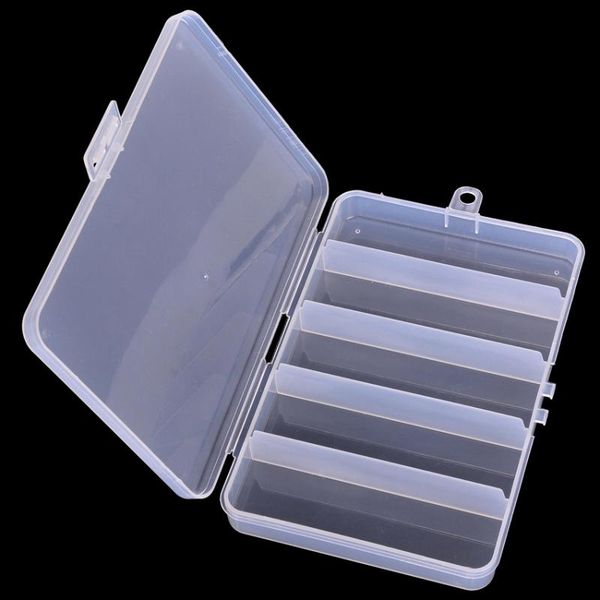 

fishing accessories box 5 compartments lure bait hook tool boxes storage clear tackle