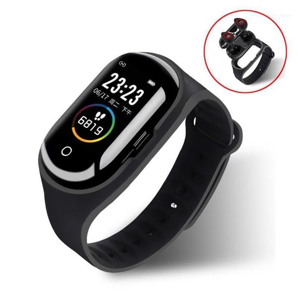 

m1pro tws bluetooth earphone smart bracelet band fitness tracker watch with earbuds heart rate blood pressure sleep monitor11