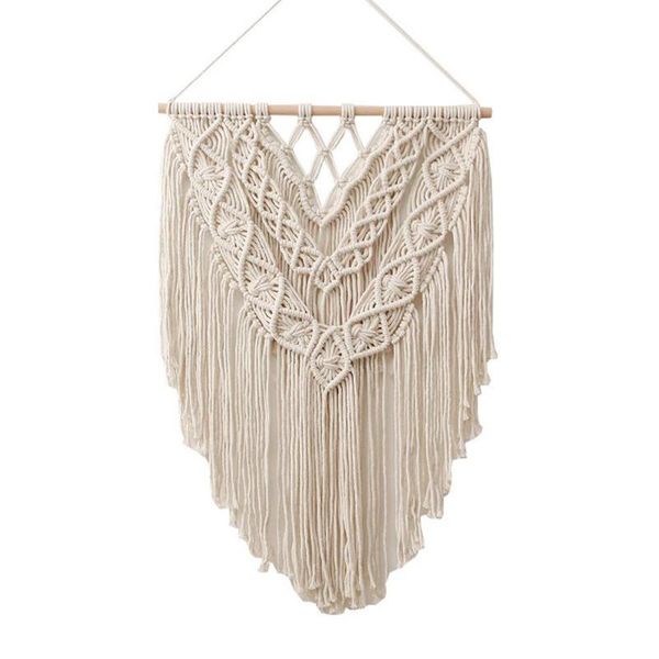 

tapestries nordic style hand-woven boho woven geometric art tapestry with tassels home living room bedroom wall decoration