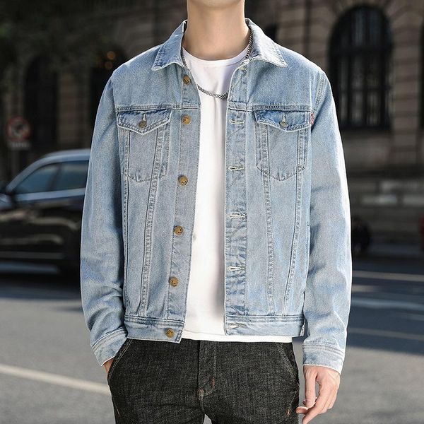 

men's jackets casual jacket fall 2021 denim korean version of the trend loose handsome, Black;brown