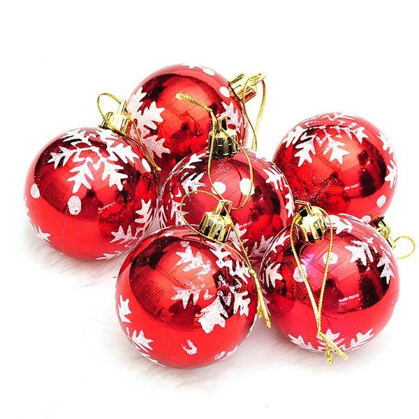

party decoration 6pcs/lot painted ball christmas tree hanging pendant hand-painted snow and ice scenes wedding