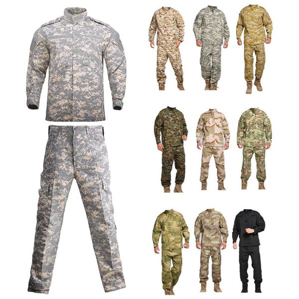 

hunting sets tactical jacket army clothing combat shirts uniform waterproof clothes autumn men's, Camo