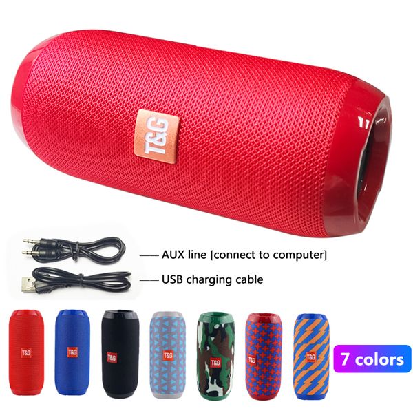 TG116 Versão de atualização TG117 Alto-falante portátil Bluetooth Chifre duplo Mini Subwoofer externo à prova d'água Alto-falantes sem fio Suporte TFT Cartão USB Rádio FM Grátis DHL