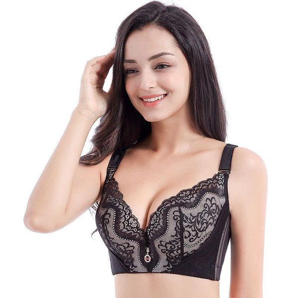 

bras full cup lace bra plus size women underwear big breasts lingerie 100d 105e 115d 115e, Red;black