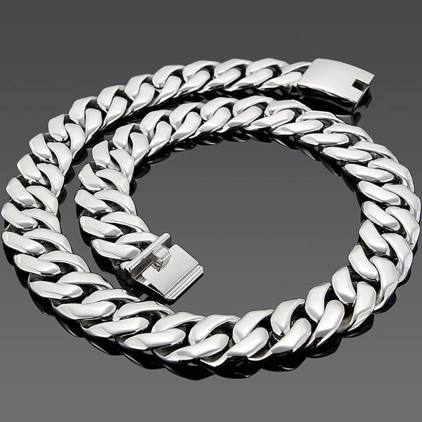 

chains hiphop 25mm 27" chain stainless steel male necklace heavy mens chokers massive men's jewellery accessories rocker chic styl, Silver