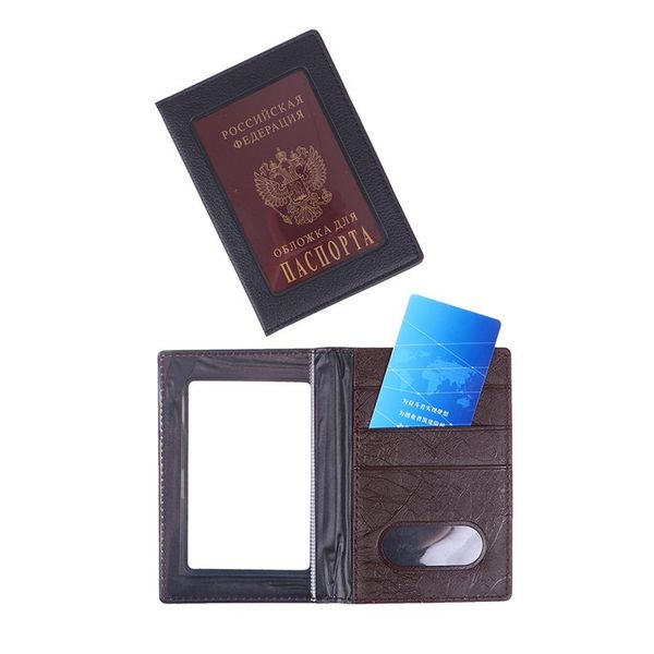 Titolari di carte 1pc Porta passaporto Vintage Clear ID Case Trasparente Russia Business Cover per borse da viaggio