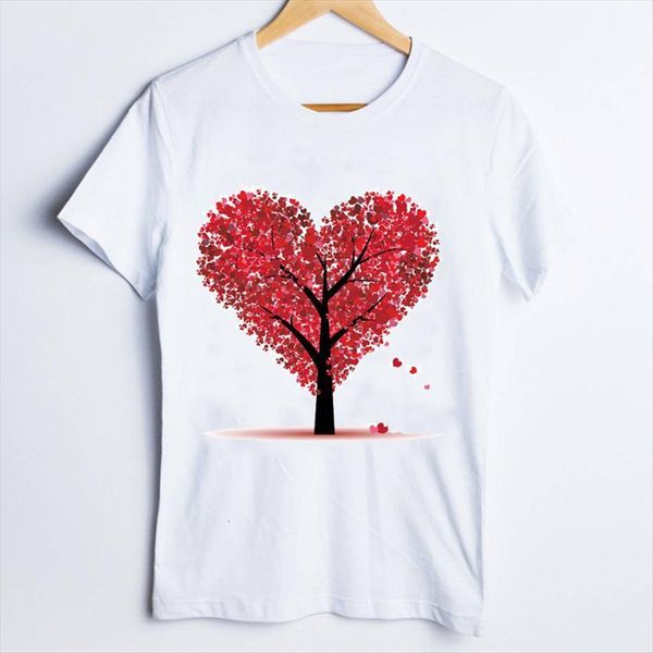 

tees print graphic cartoon womens short sleeve casual 90s tree clothes lady clothing female t shirt, White