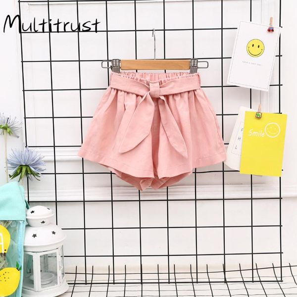 

summer lovely infant baby girls shorts 4 colors solid bowknot high waist casual trousers shorts, Black