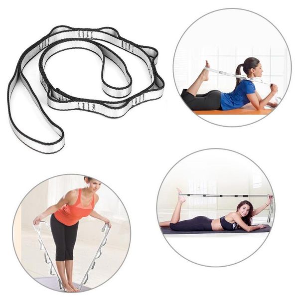 

fitness yoga polyester tension stretch strap body building stretching belts for anti gravity aerial yoga hammock
