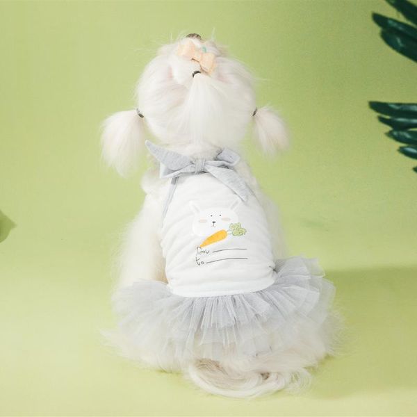 

dog apparel clothes dress lace cute tie spring teddy for small dogs