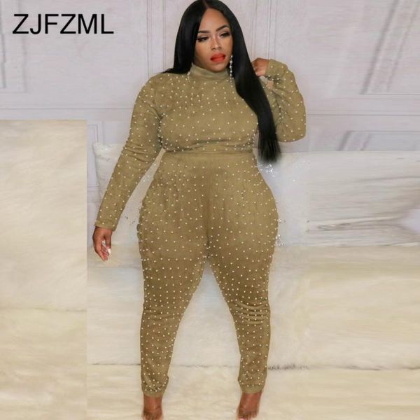 

gym clothing beading embellished rompers womens jumpsuit women fashion long sleeve plus size slim overall autumn high waist bodycon bodysuit, White;black