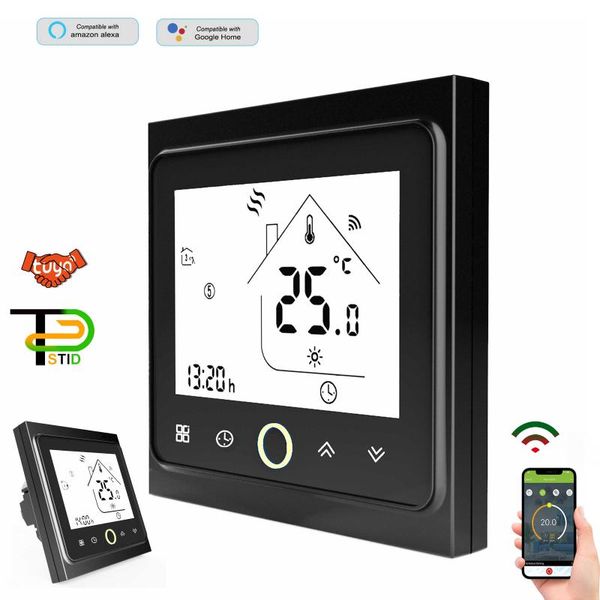 

smart home control 24v 220v/16a electric floor heating wifi thermostat rs485 for dedicated temperature switch dual sensor
