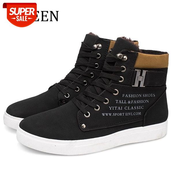 

yween new arrive men's winter shoes high new lace-up warm shoes men ankle boots #4c9a