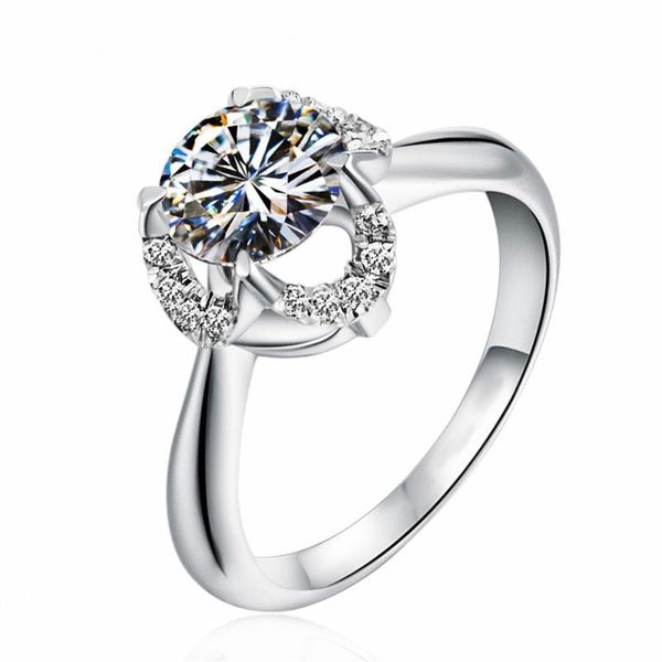 

wedding rings trendy fashion nice gifts white zircon silver color women promise ring size 6 7 8 9 herr0060, Slivery;golden