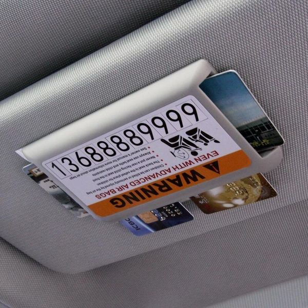 

car organizer 1pcs visor bank card box business id highway holder storage case with temporary parking phone number