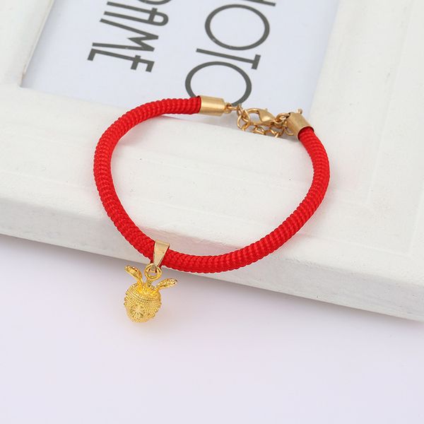 

special offer 70% off luxury jewelry selling fashion gold plated apple pendant transfer pearl women's red rope bracelet small gift uydj, Silver