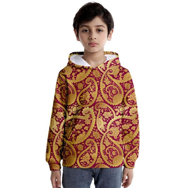 

men's hoodies & sweatshirts 2021 style trendy fashion 3d digital bohemian print hooded sweater, Black