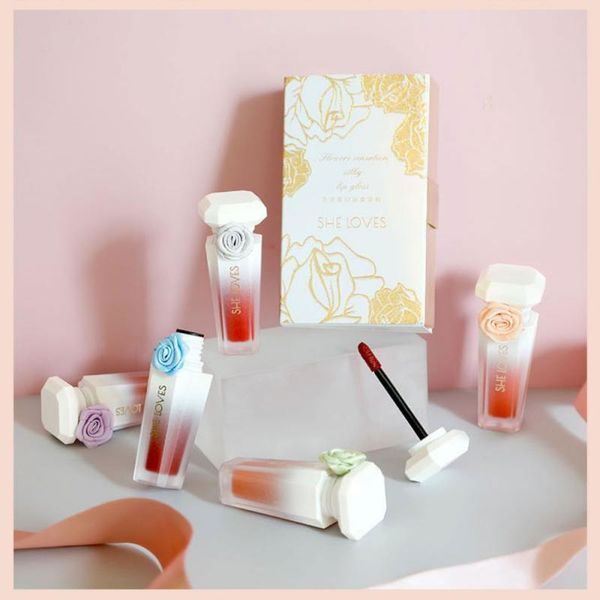 

lip gloss cosmetic women set 5 pcs lips makeup lipstick hydrating good effect female glaze support drop wholesale