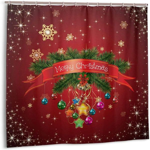

shower curtains christmas waterproof curtain, cartoon curtain