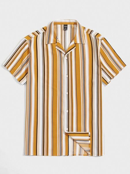 

men striped print shirt f8ds#, White;black