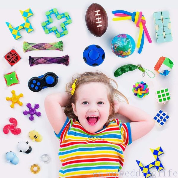 

dhl shipping sensory toys set, relieves stress and anxiety fidget toy for children adults, special toys assortment for birthday party favors