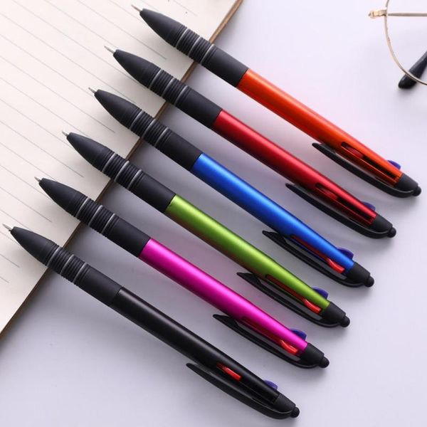 

ballpoint pens 3pcs 3in1 pen 0.5mm rollerball for school gift stationery supplies exam spare office c6p7, Blue;orange