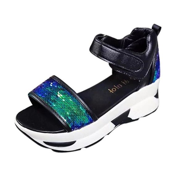 

dress shoes vogue women summer sandals peep-toe high roman 510g, Black