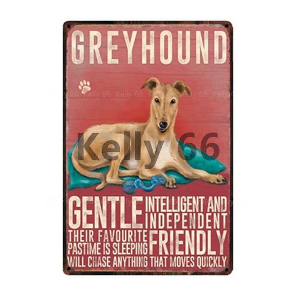 

warning dog rules parking for italian greyhound only metal sign home decor bar wall art painting 20*30 cm size dg-19