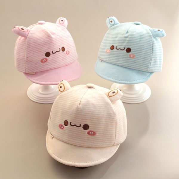 

brand caps baby cap pure cotton autumn newborn baby cute super boys toddler and winter, Blue;gray