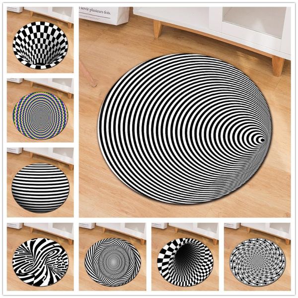

carpets 30 styles geometry rug alfombra 3d three-dimensional black&white stereo vision mat living room doormat tea table illusion carpet