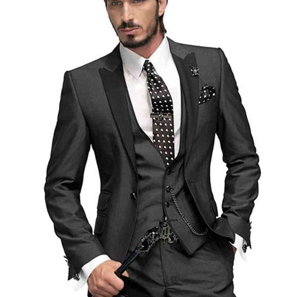 

men's suits & blazers italian black style dinner dress men's wedding suits thin three pcs groom prom blazer 8dqx, White;black