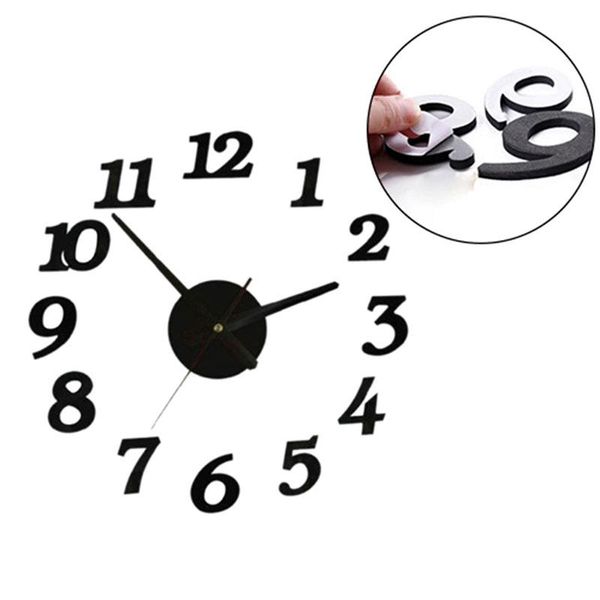 

wall clocks digital watch home clock decor living room sticker relojes adhesivos decorativos para paredes