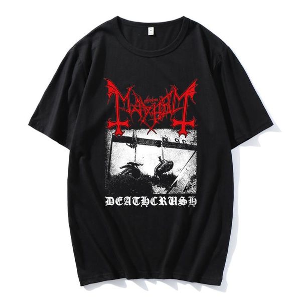 

men's t-shirts 2021 style tees mayhem printed fashion funny streetwear unsiex tshirt couple clothing oversized cotton classic trip, White;black