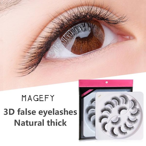 

7/10 pairs soft fluffy 3d/5d mink false eyelashes dramatic long wispies lash extension natural volume beauty handmade eye makeup