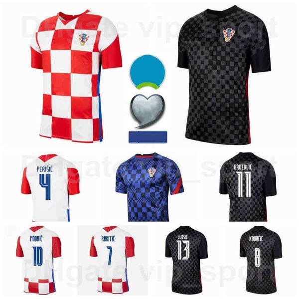 Nationalmannschaft 2021-22 Fußball Black Red 8 Kovacic Trikot 18 Rebic 11 Brozovic 6 Lovren 20 Petkovi 13 Vlasic Football Shirt Kits Keluodiya