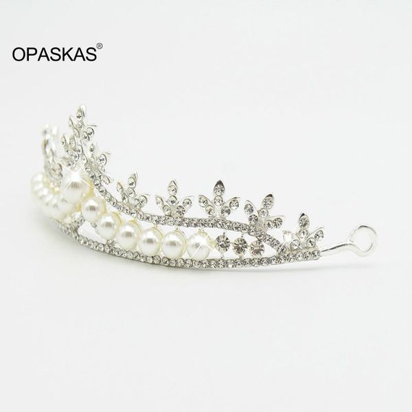 

hair clips & barrettes bridal wedding crystal pearl beads crown headband prom girl princess jewelry headwear party accessiories, Golden;silver
