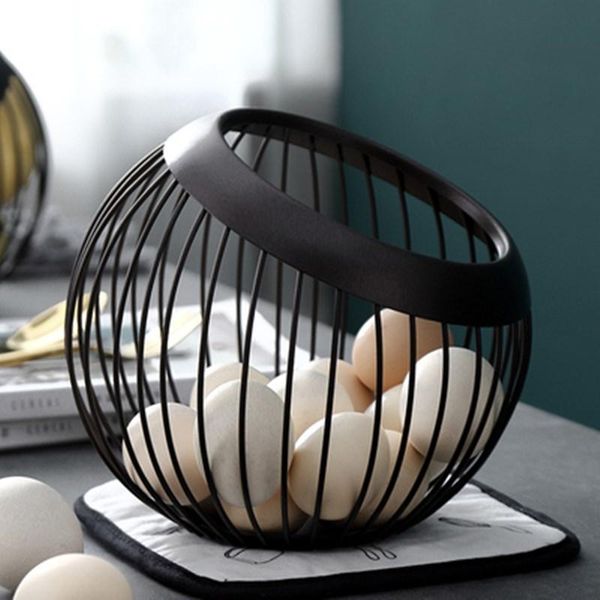 

storage baskets iron fruit plate drain basket modern home nordic style