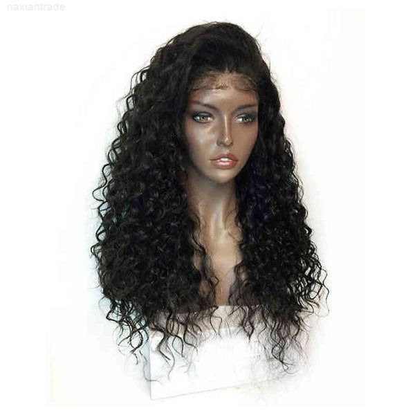 

new women's front lace long curly wig cover, Black