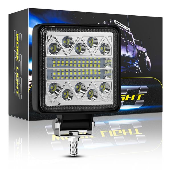 102W 34LED Barra luminosa da lavoro Off Road 12V 24V Luci spot a LED per camion SUV 4WD 4x4 Barca ATV Jeep Trattore Fendinebbia Prodotti per auto