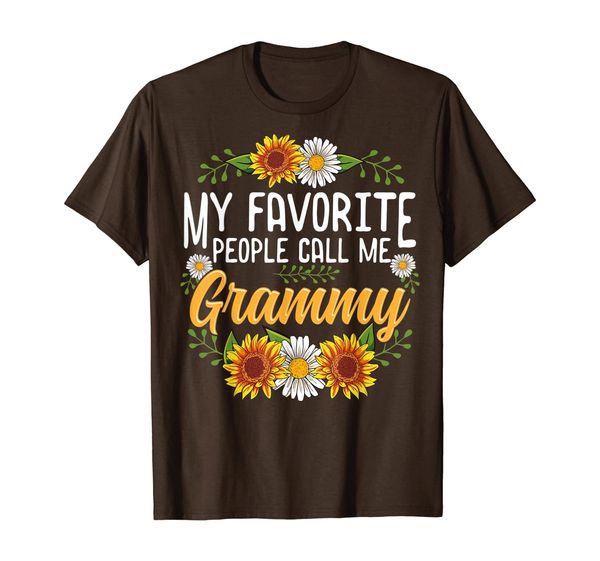 

my favorite people call me grammy shirt thanksgiving gifts t-shirt, White;black