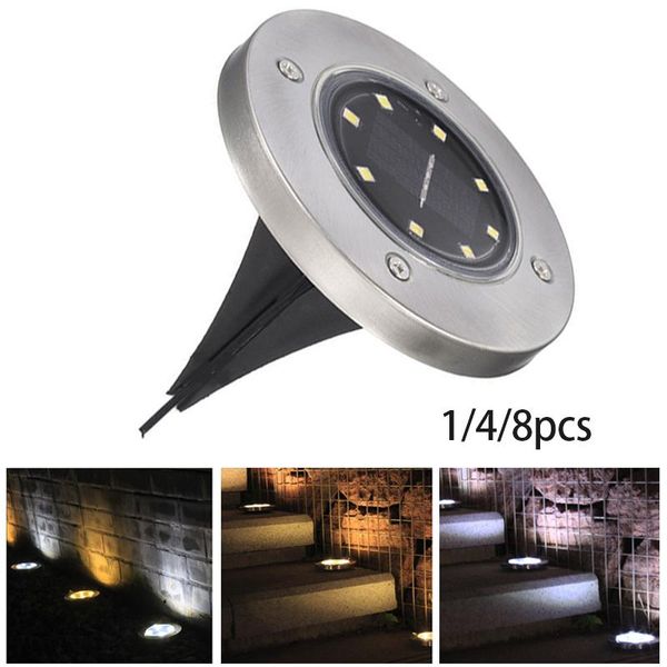

lawn lamps solar powered ground light waterproof garden pathway deck lights with 8 leds lamp for home yard driveway road