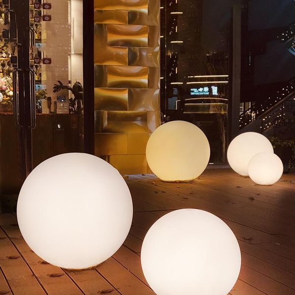 

lawn lamps led lights outdoor garden glowing ball lamp remote control landscape pathway christmas